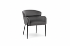 Charcoal gray accent chair front angle