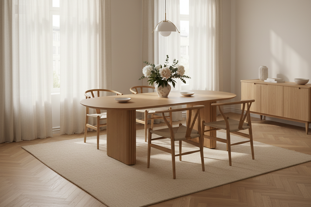Table with Chairs in Dining Room